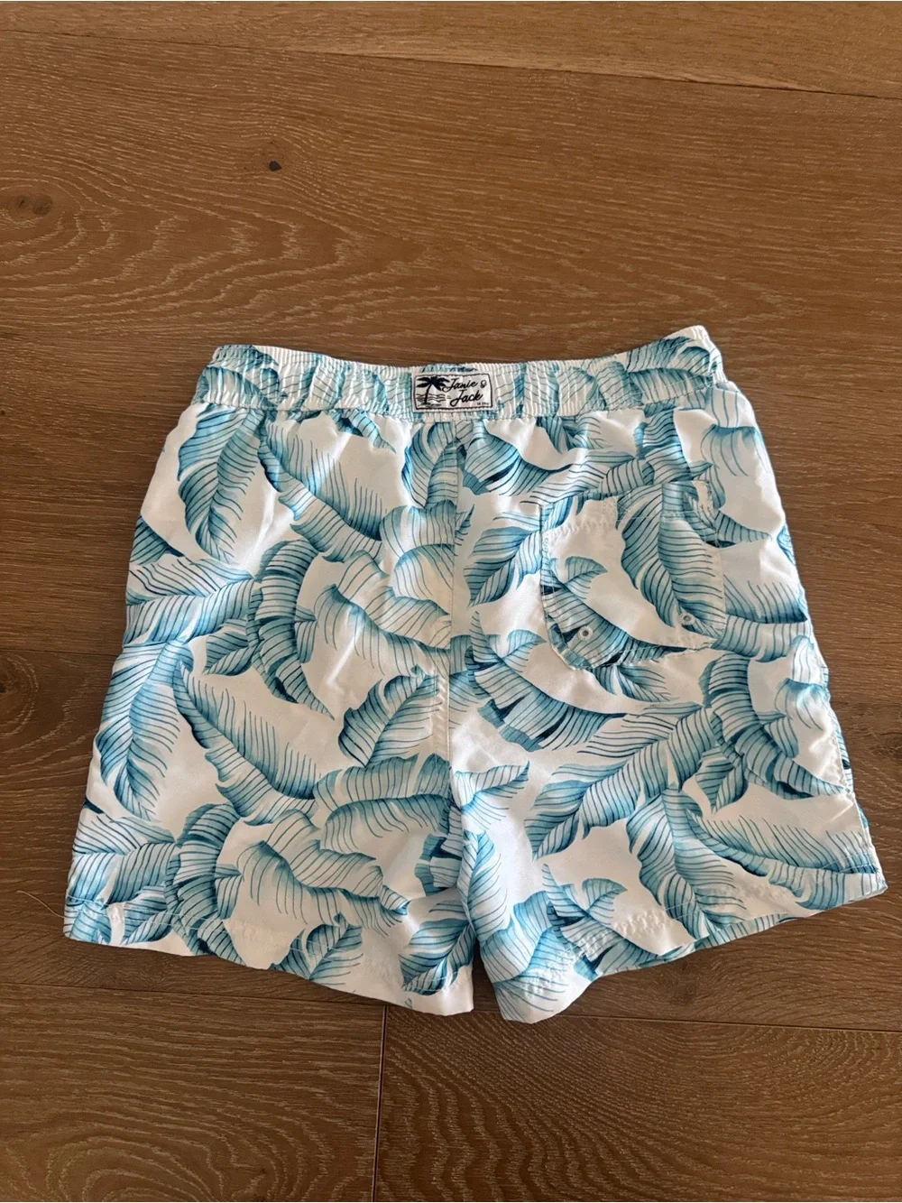 Janie and Jack Kids' Tropical Swim Trunks - Blue, Yellow, Green